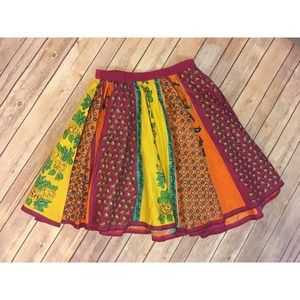 NWT India Boutique Cotton  Floral Skirt One Size